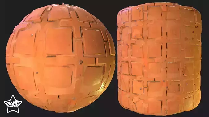 Stylized Desert Tiles Material 02 Texture