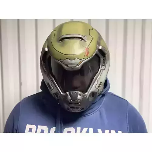 Doom Helmet STL 2 - Doom Eternal Slayer Doomguy Helmet Cosplay