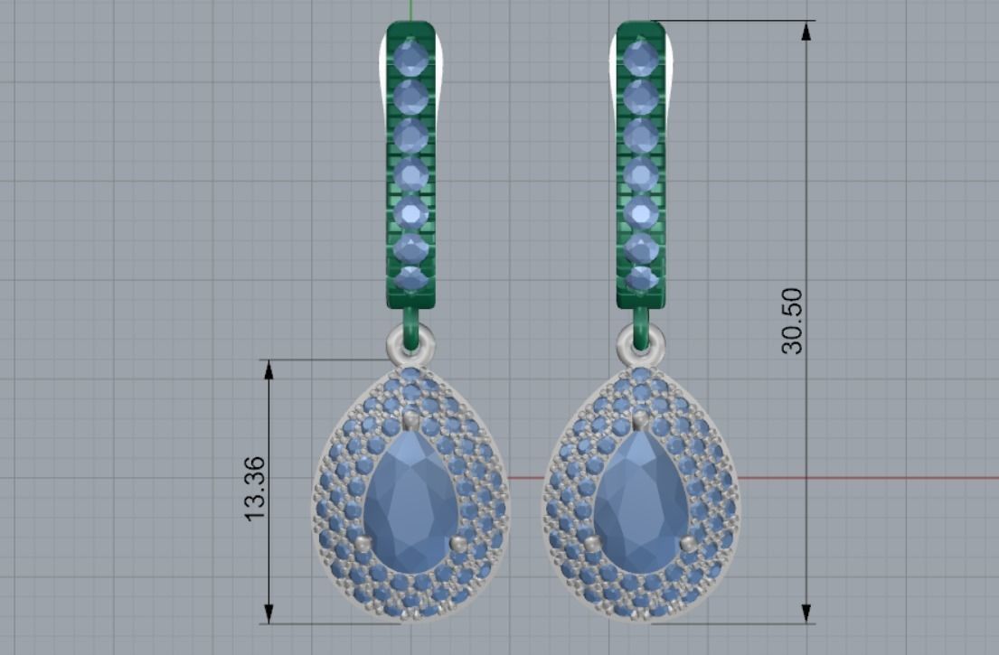 Earrings 3D print model_11