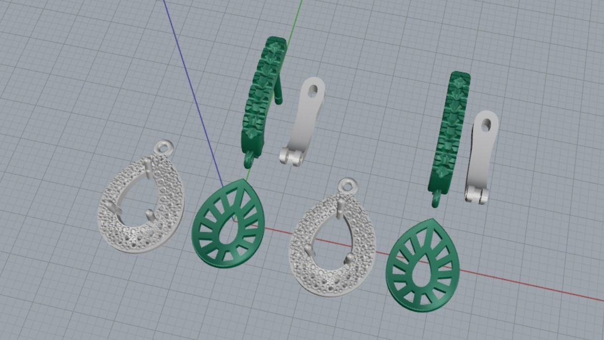 Earrings 3D print model_7
