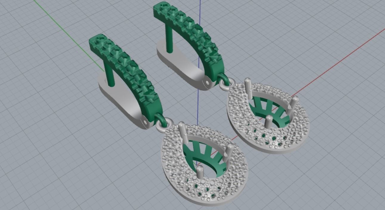 Earrings 3D print model_16