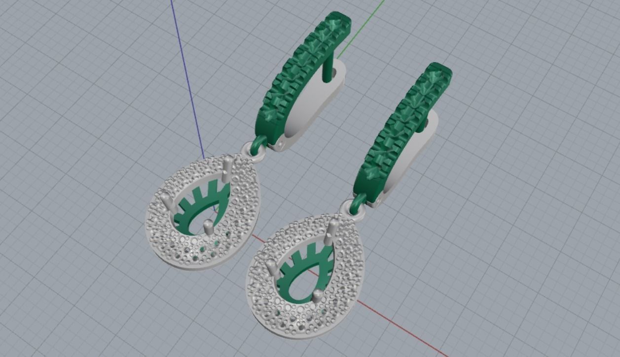 Earrings 3D print model_15
