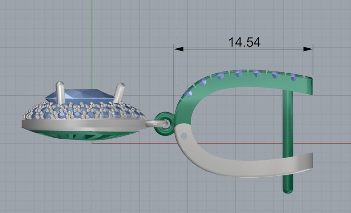 Earrings 3D print model_13