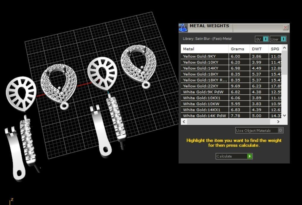 Earrings 3D print model_9