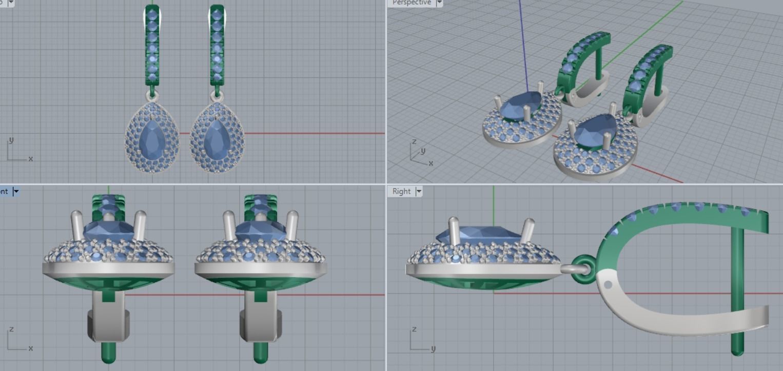 Earrings 3D print model_14