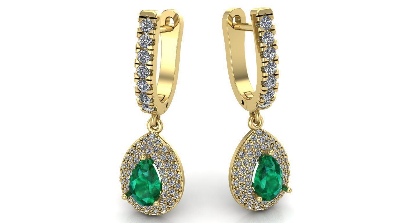 Earrings 3D print model_1