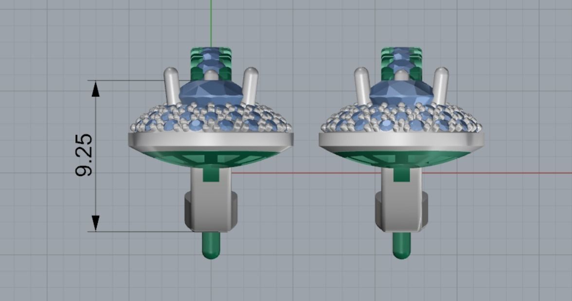 Earrings 3D print model_12