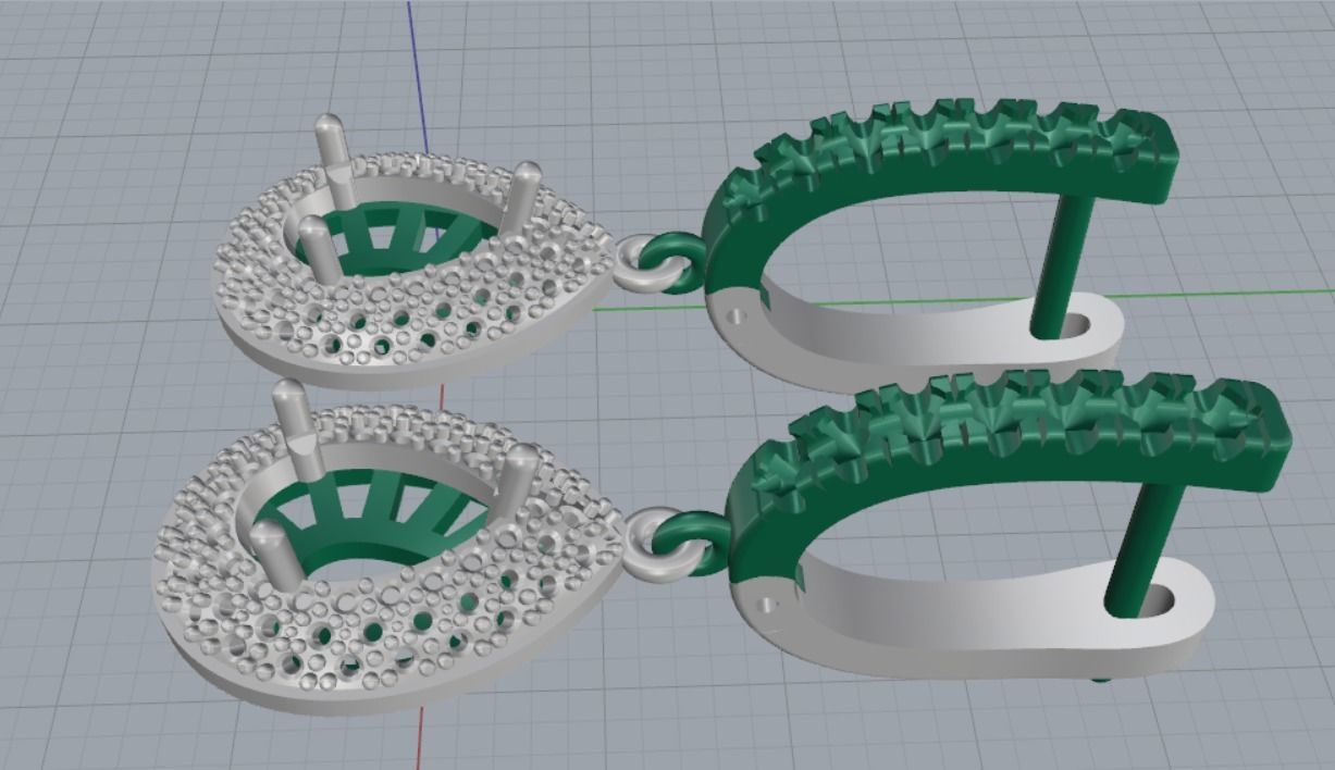 Earrings 3D print model_17