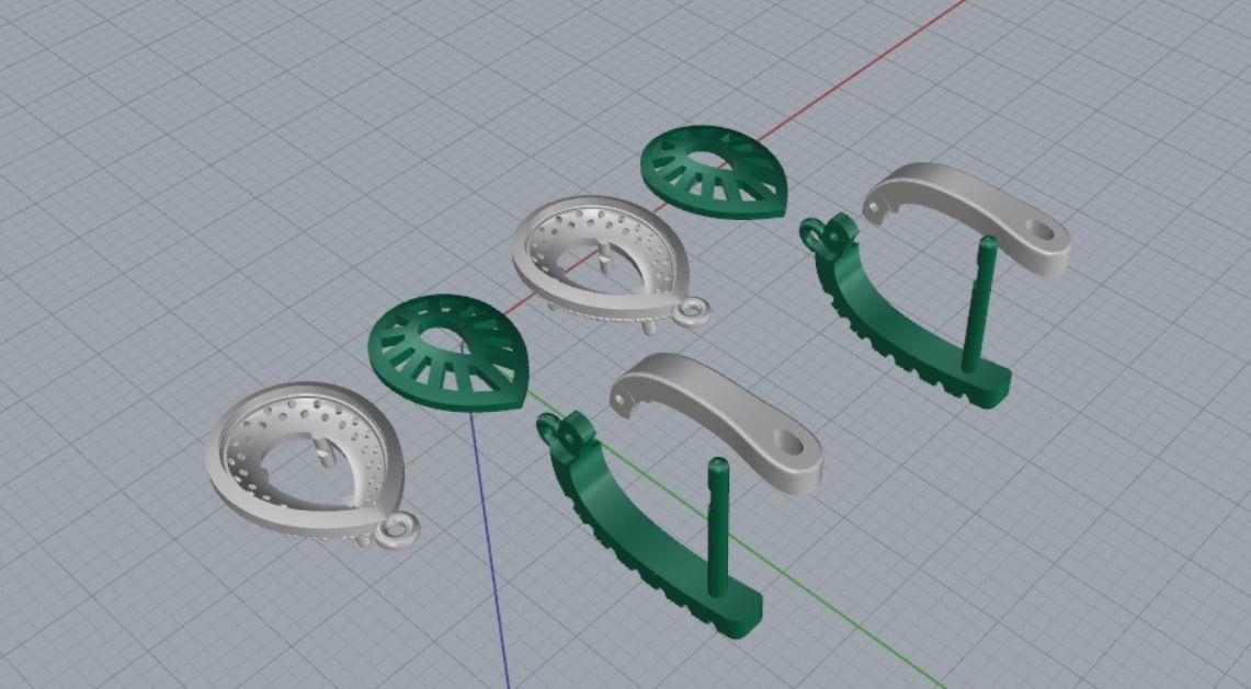 Earrings 3D print model_10
