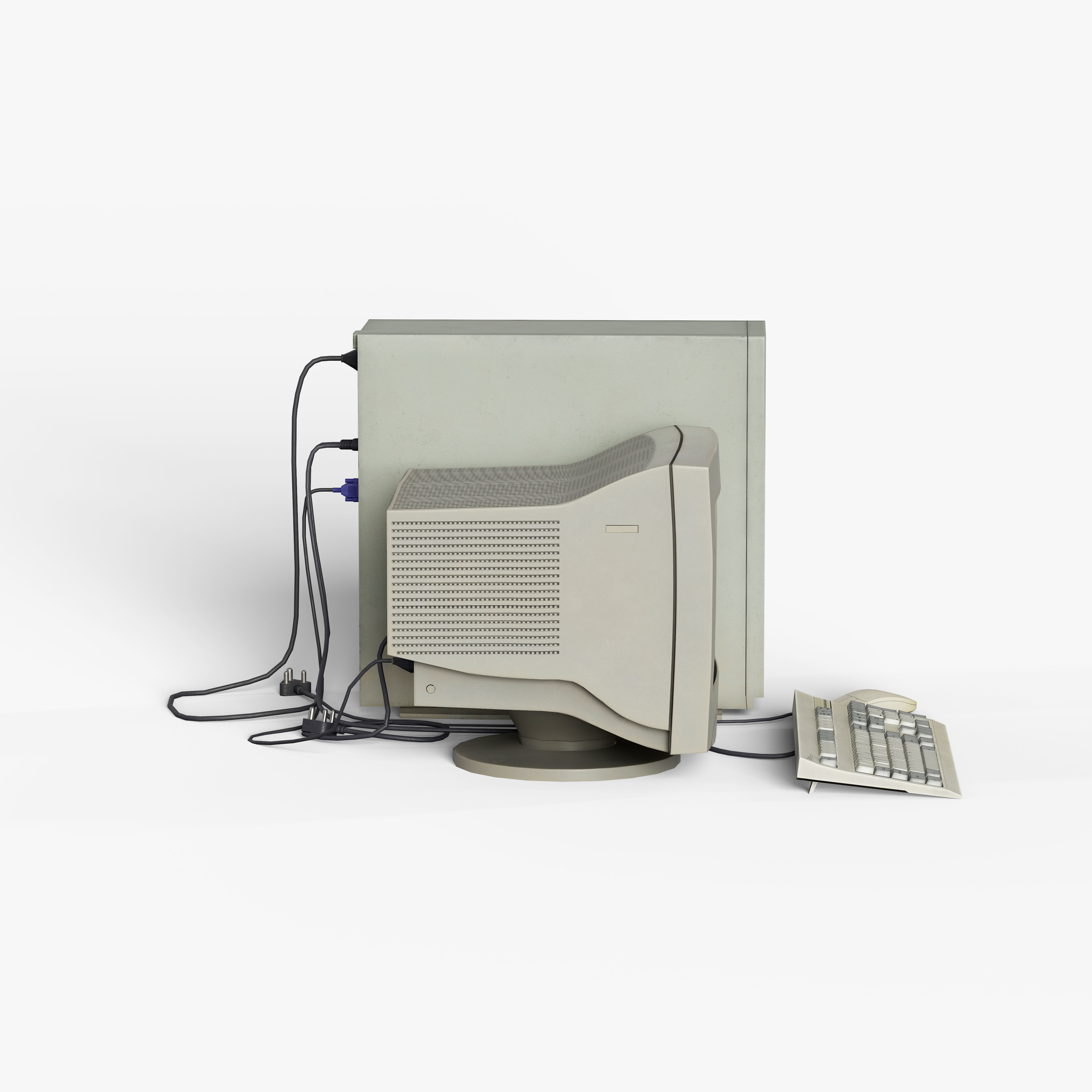 Desktop Set Low-poly 3D model_8