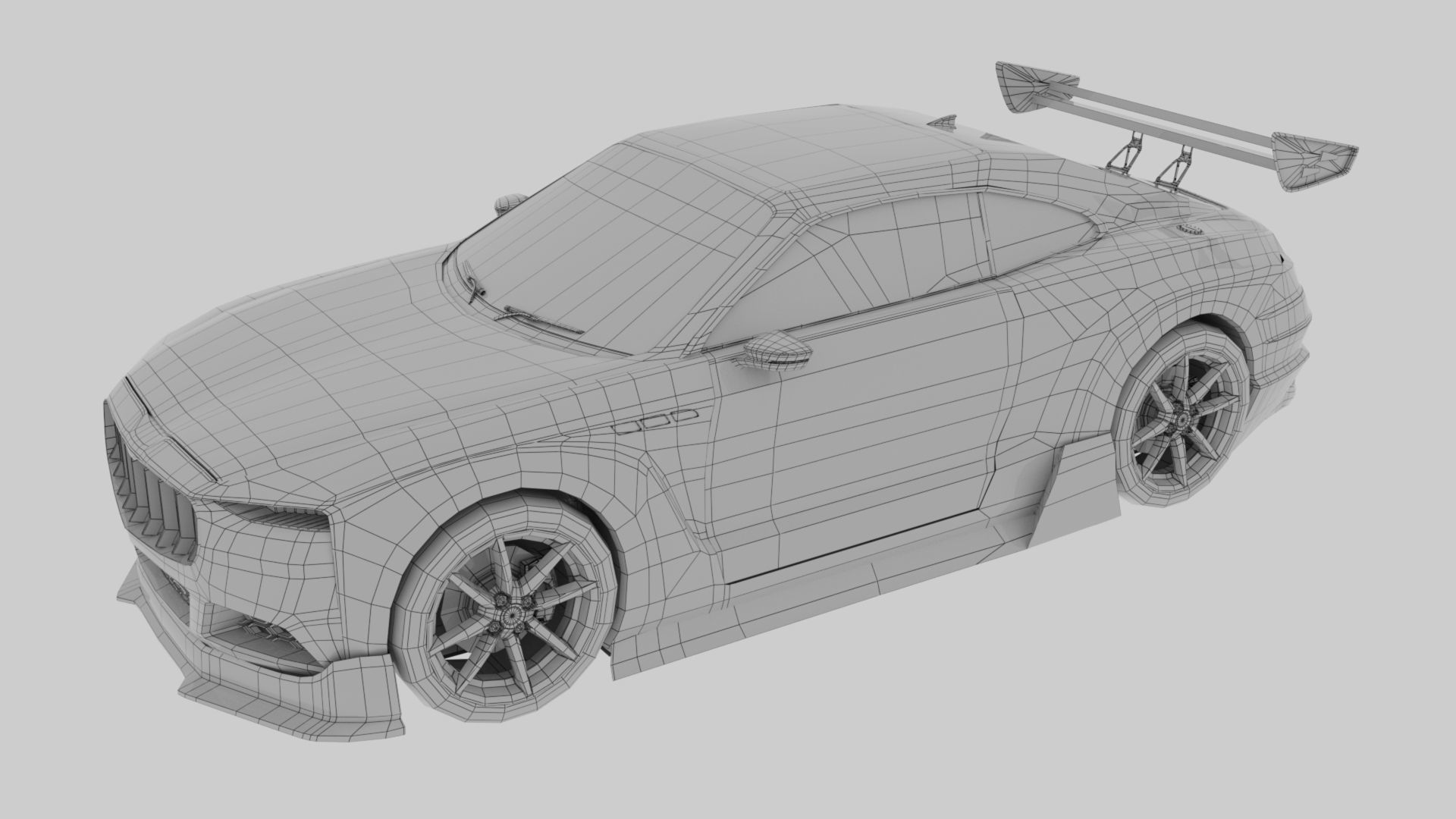 3D Car Low-poly 3D model_3