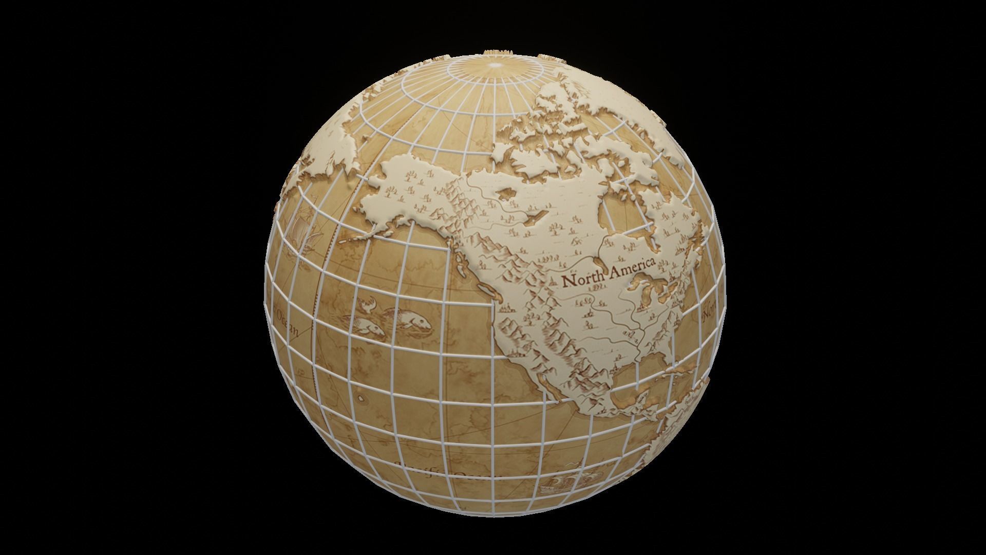 Earth Globe 3d model 3D model_18