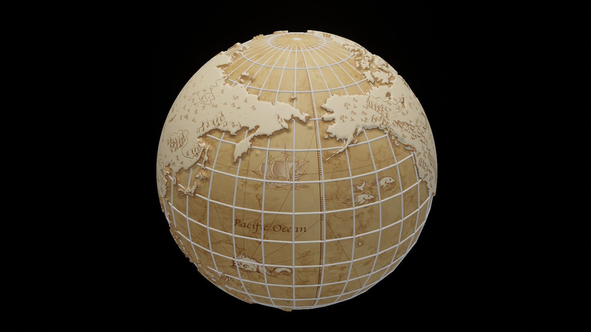 Earth Globe 3d model 3D model_29