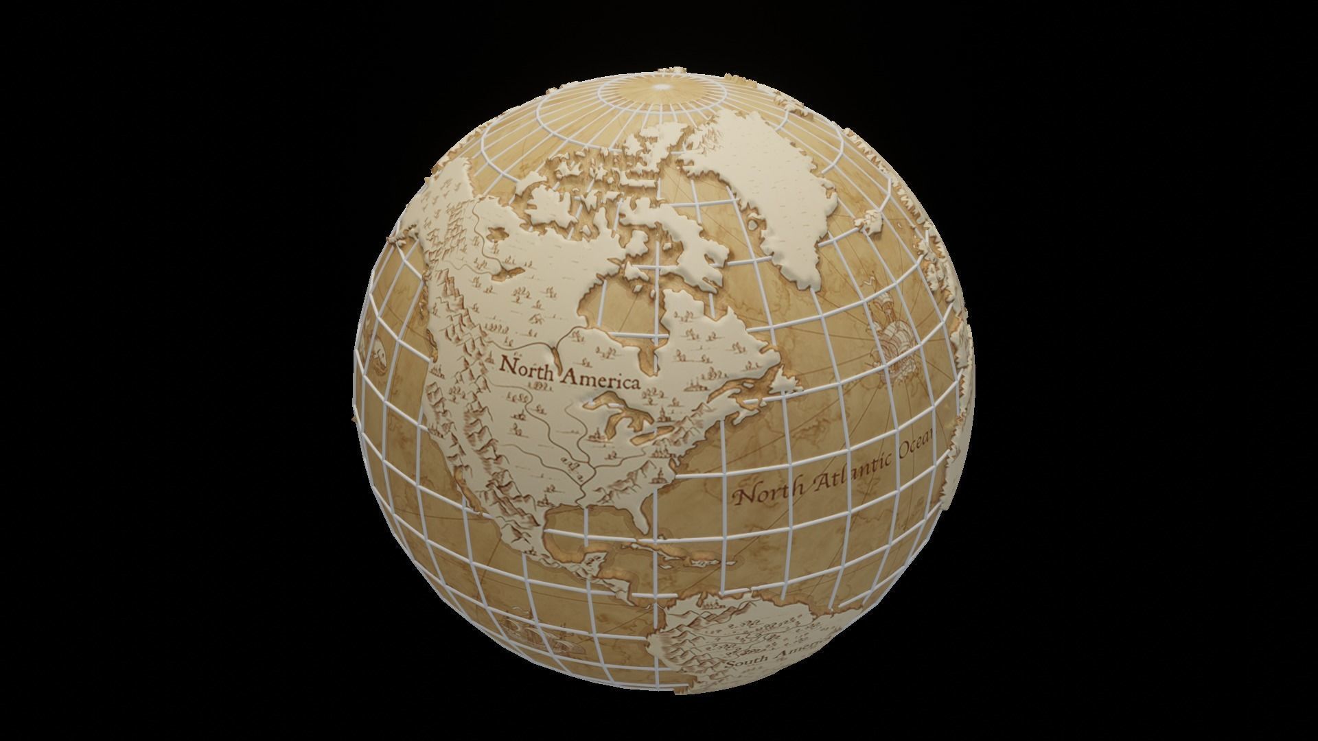Earth Globe 3d model 3D model_9