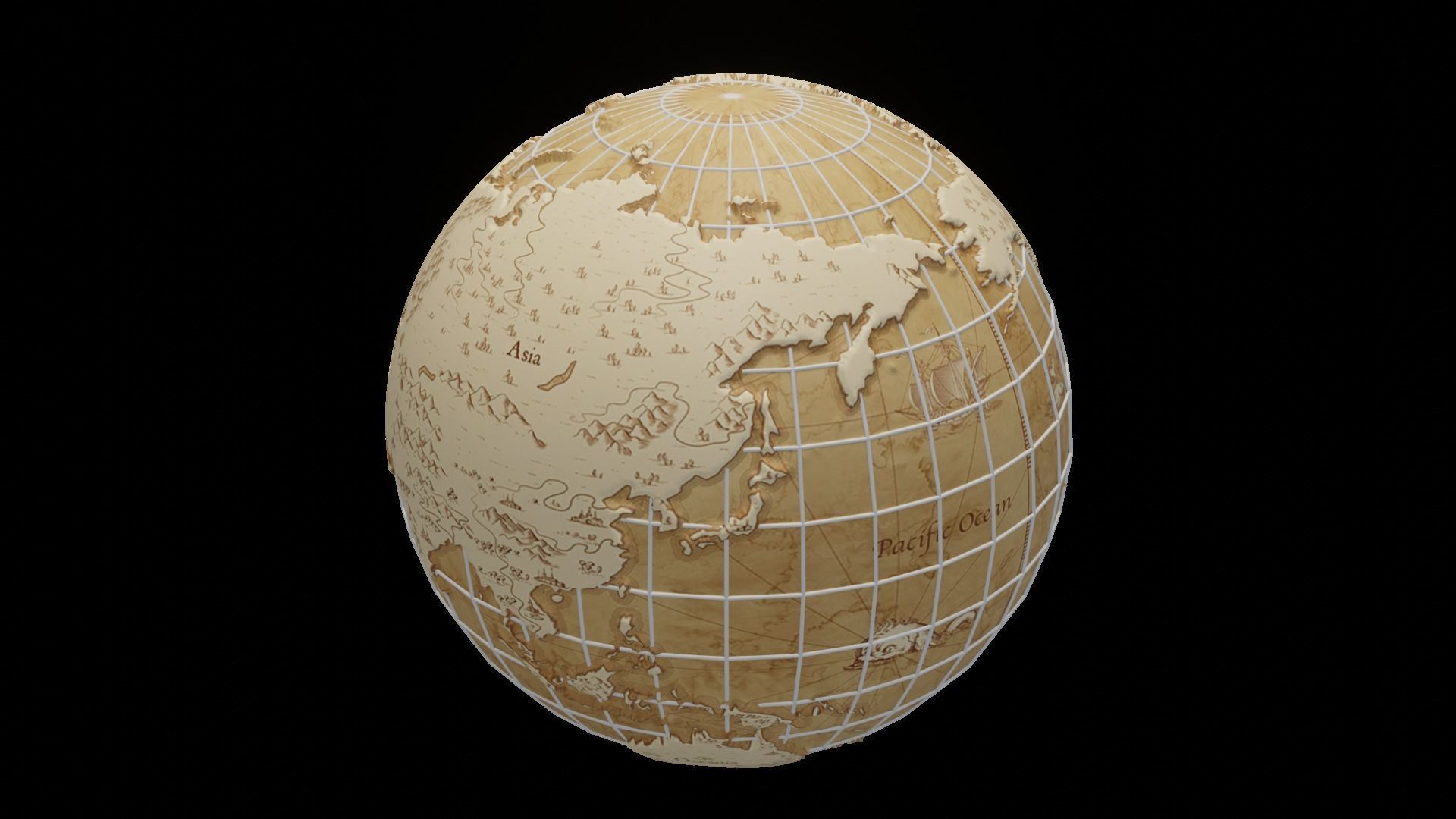 Earth Globe 3d model 3D model_38