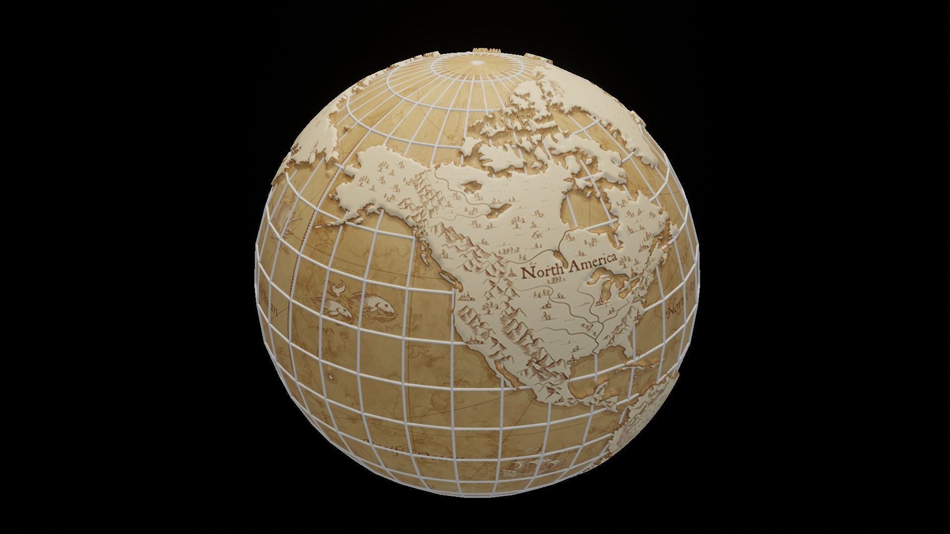 Earth Globe 3d model 3D model_17