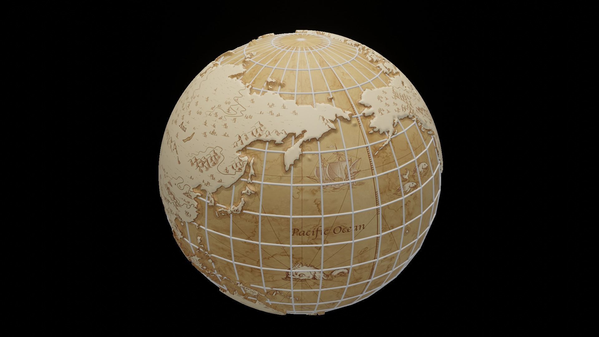 Earth Globe 3d model 3D model_33