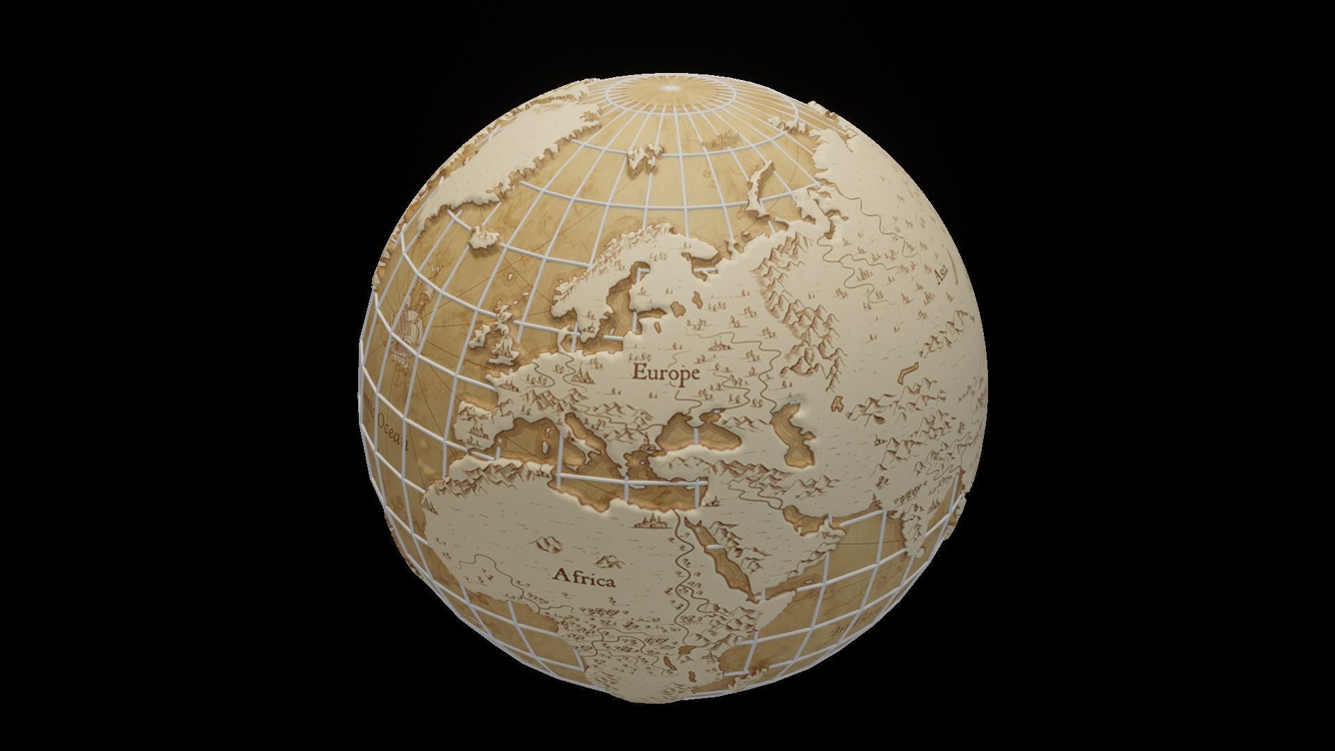 Earth Globe 3d model 3D model_59