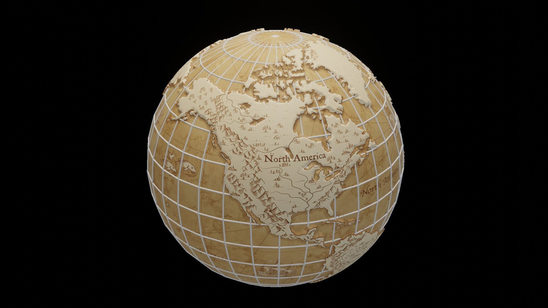 Earth Globe 3d model 3D model_14