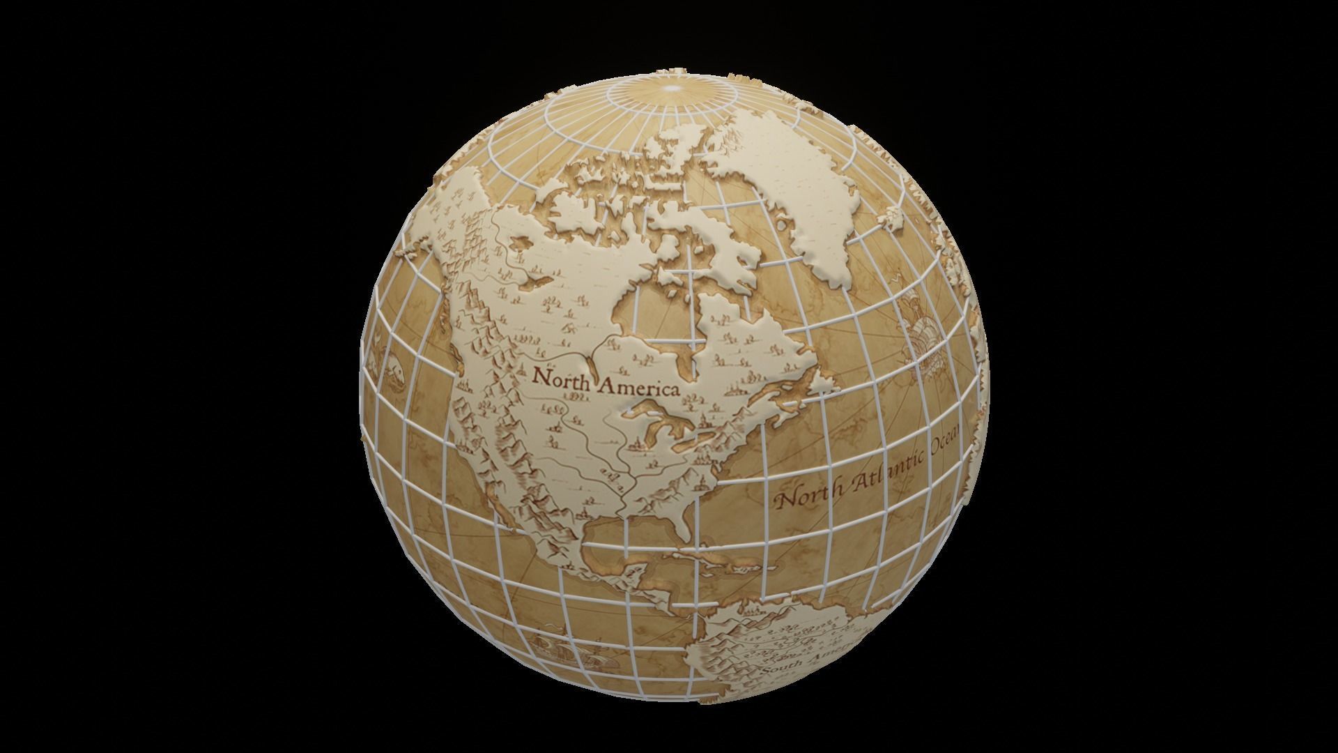 Earth Globe 3d model 3D model_10