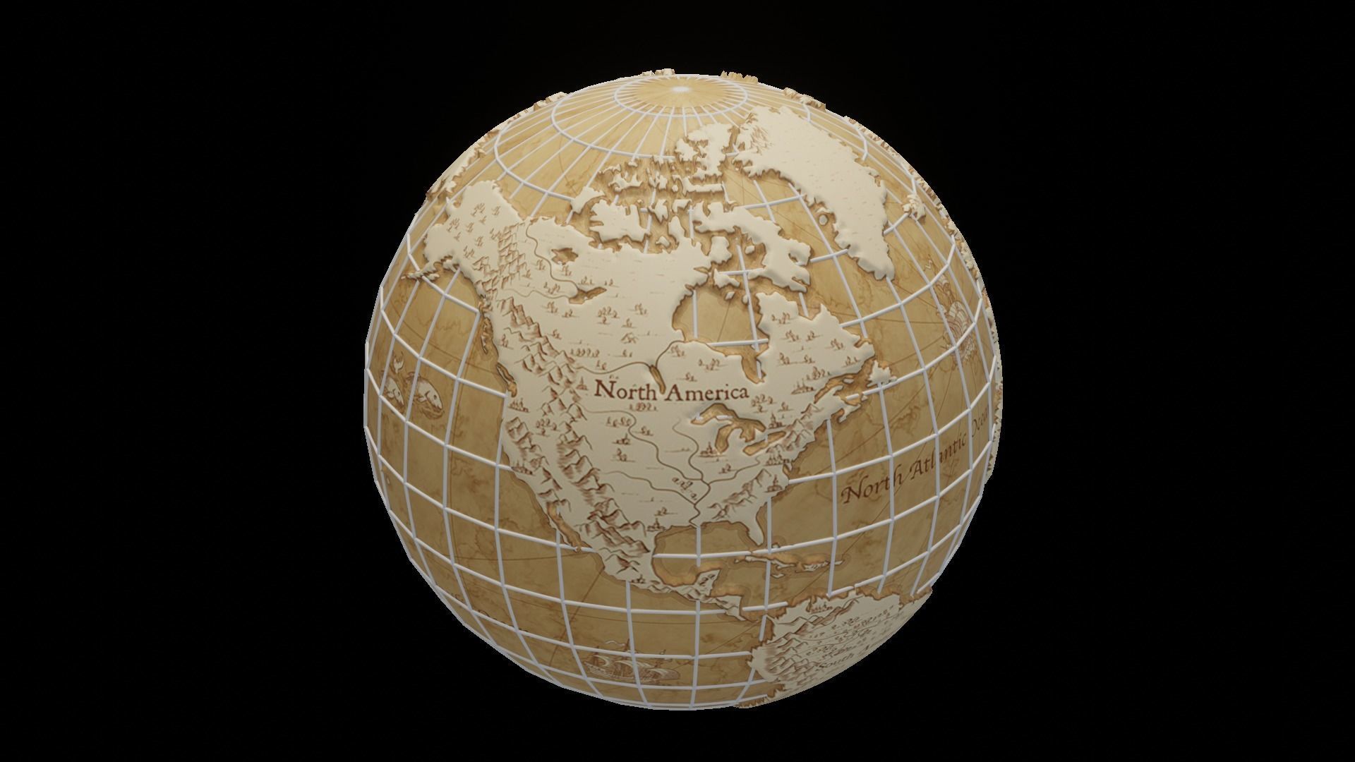 Earth Globe 3d model 3D model_12