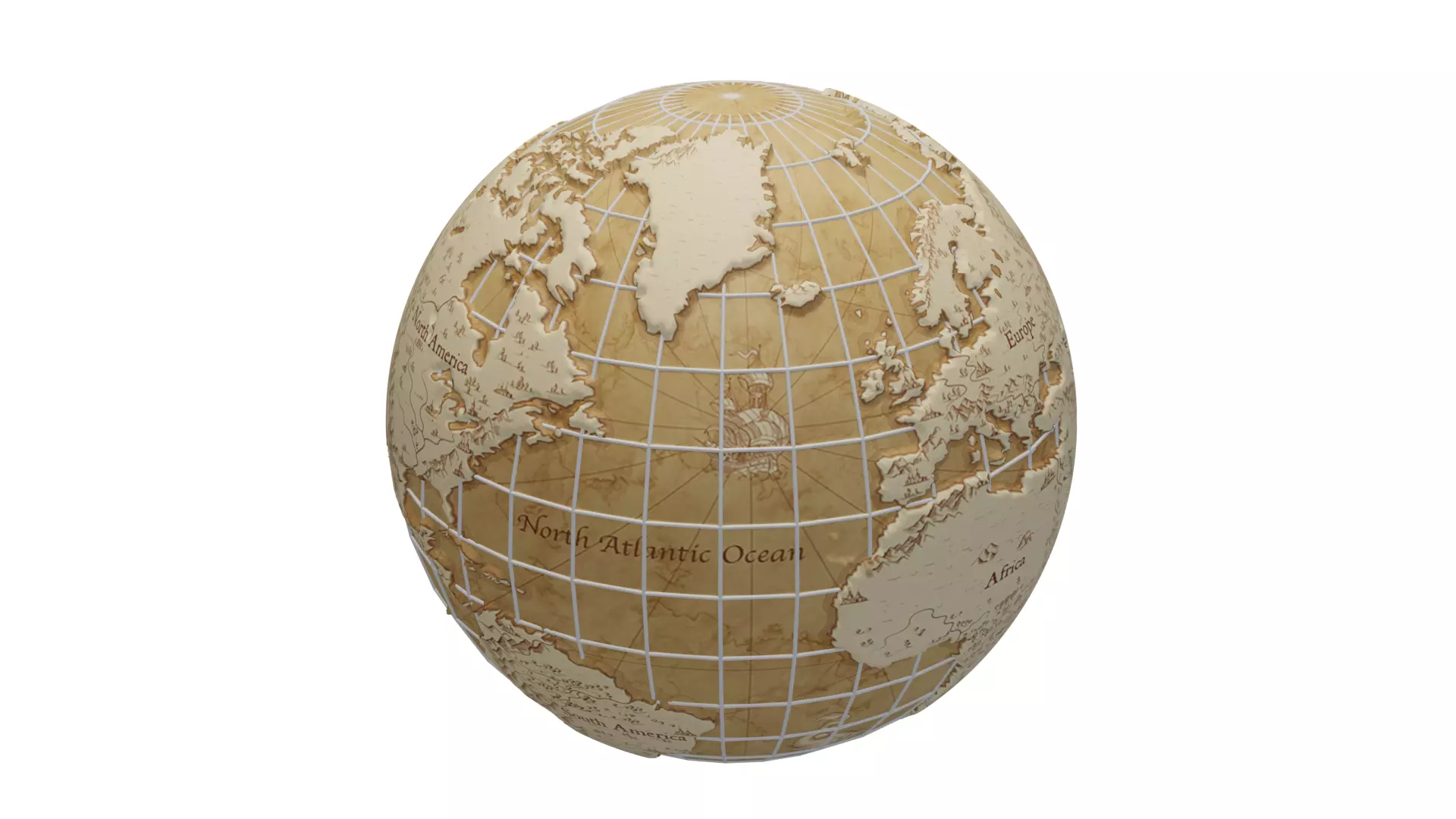 Earth Globe 3d model 3D model_0