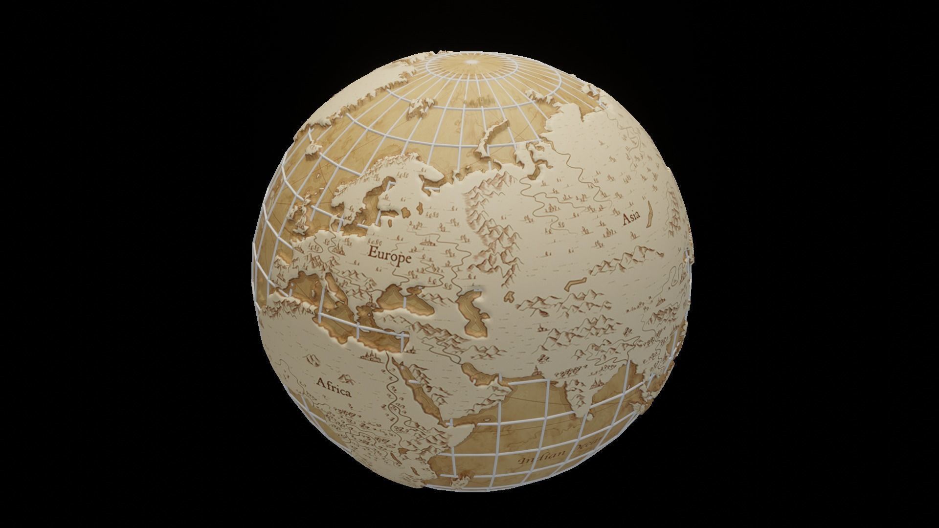 Earth Globe 3d model 3D model_55