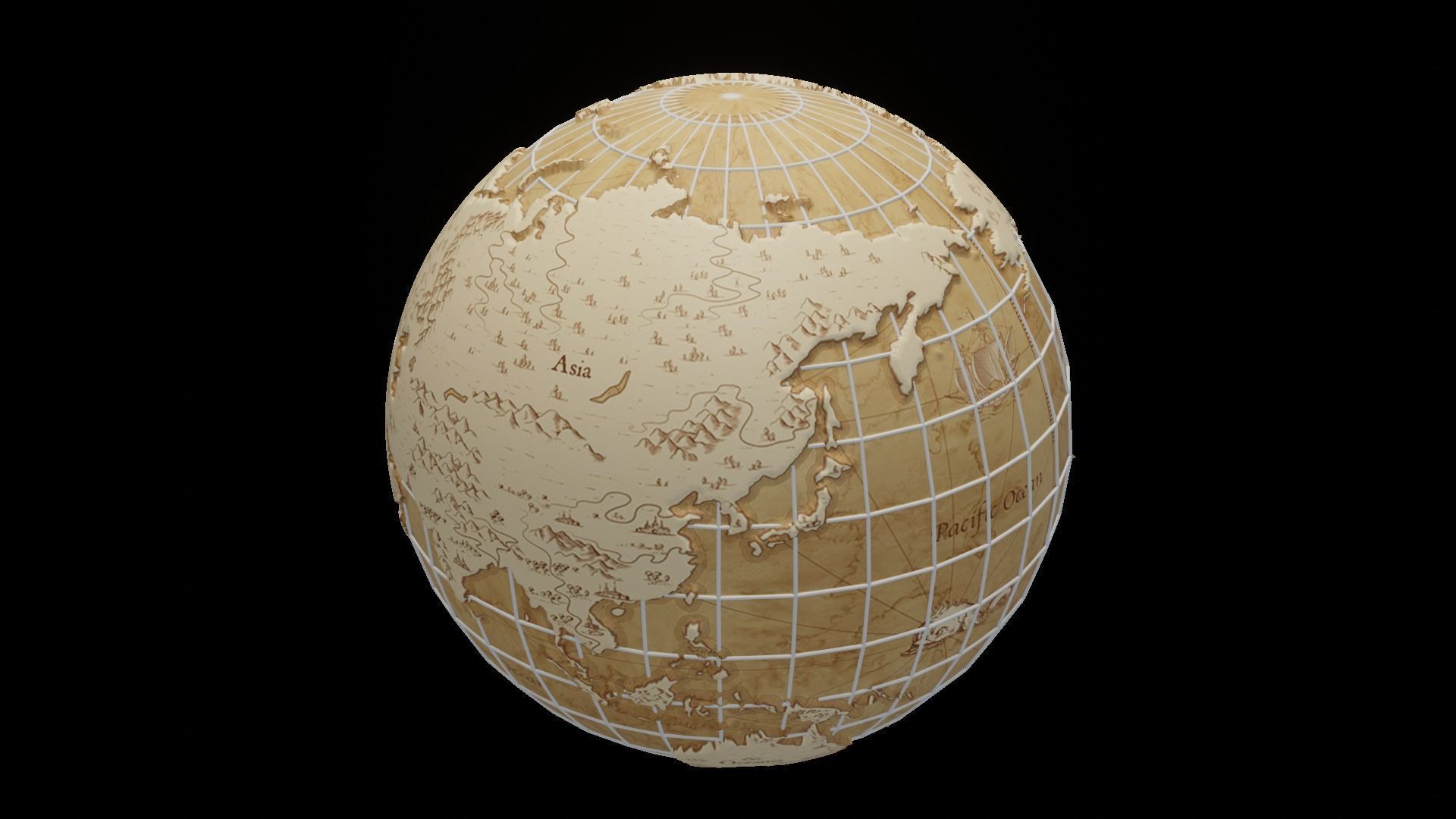 Earth Globe 3d model 3D model_40