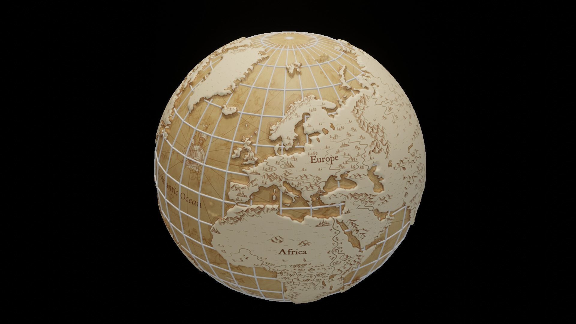 Earth Globe 3d model 3D model_62