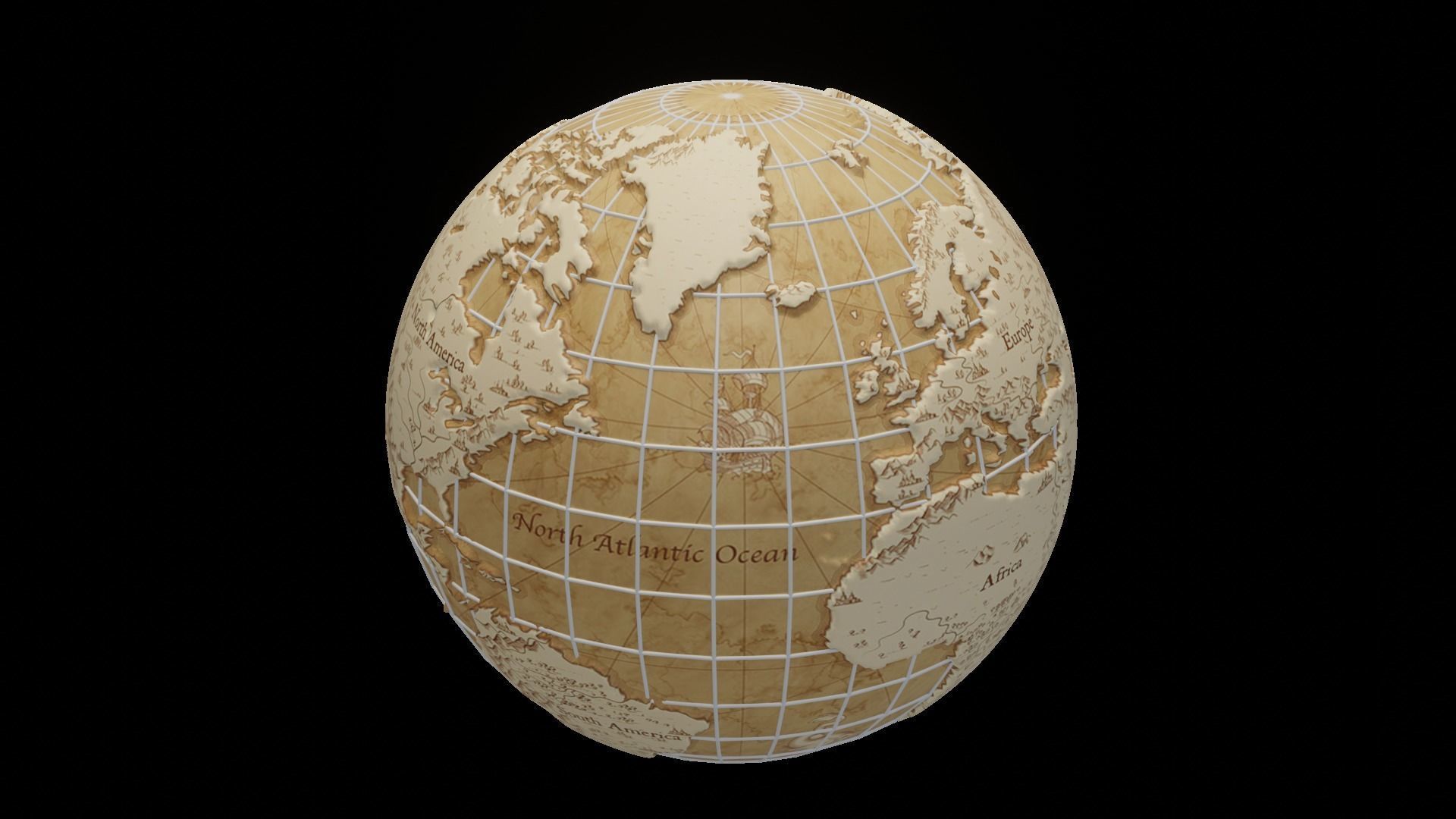Earth Globe 3d model 3D model_71