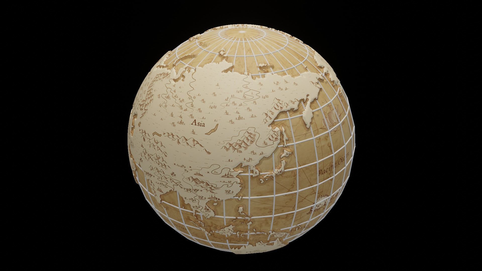 Earth Globe 3d model 3D model_41