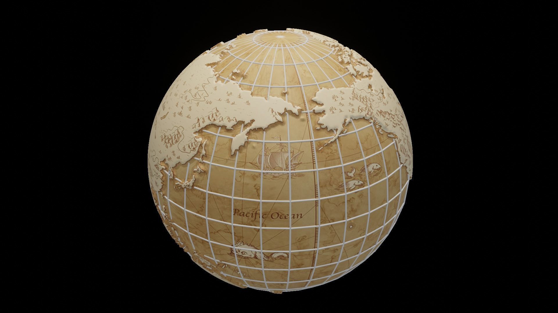 Earth Globe 3d model 3D model_30