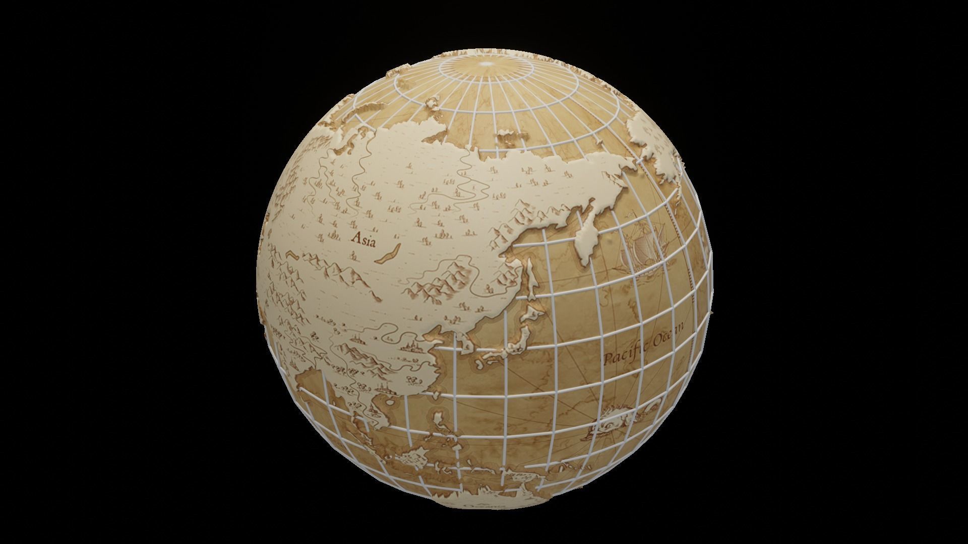 Earth Globe 3d model 3D model_39