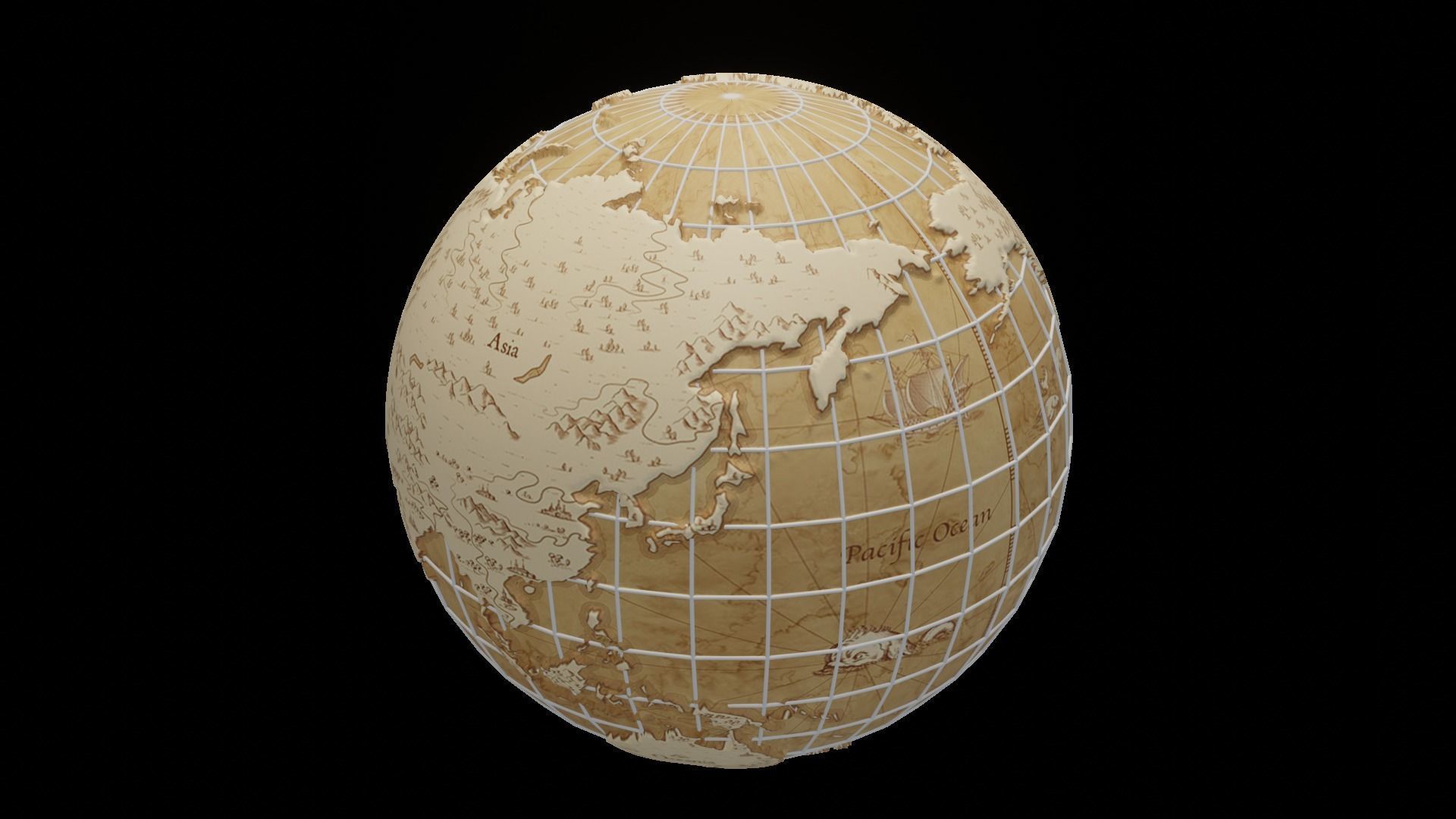 Earth Globe 3d model 3D model_37
