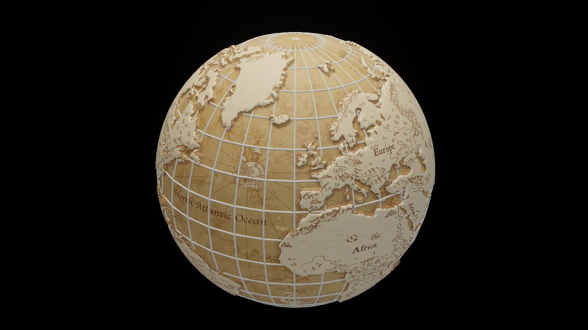 Earth Globe 3d model 3D model_67