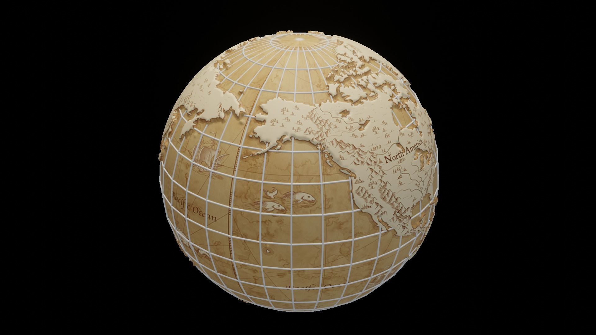 Earth Globe 3d model 3D model_22