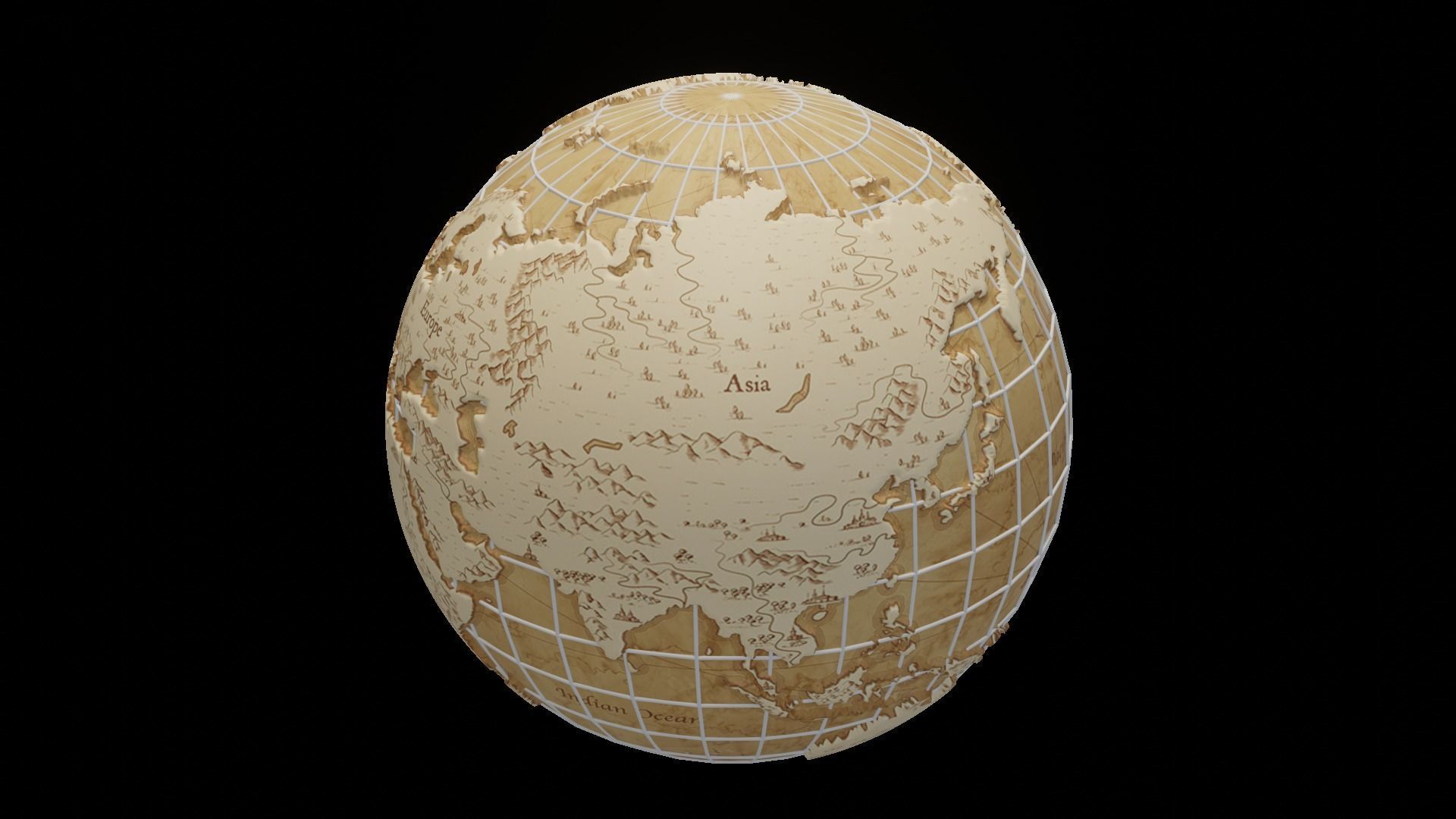 Earth Globe 3d model 3D model_46