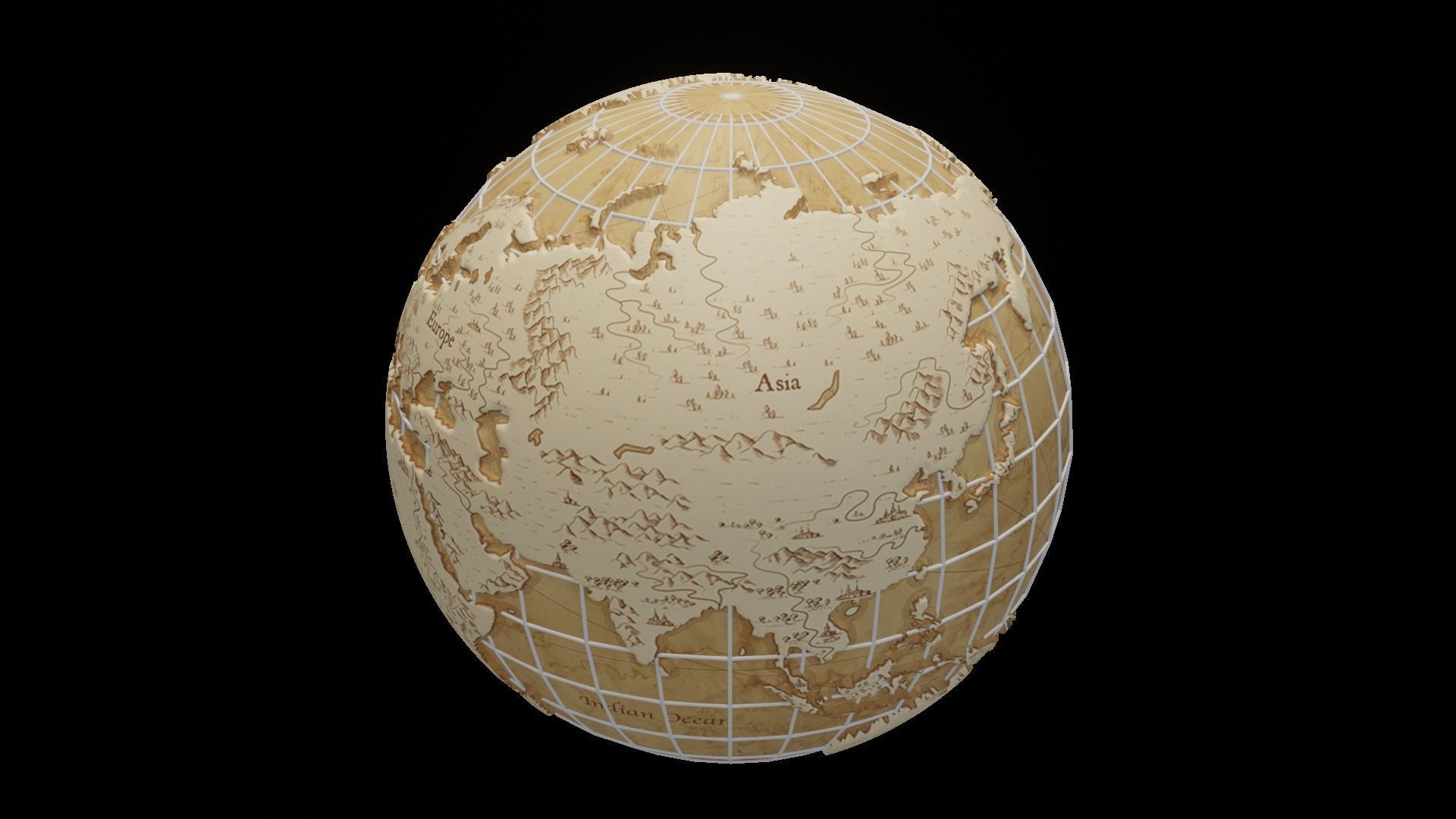 Earth Globe 3d model 3D model_47