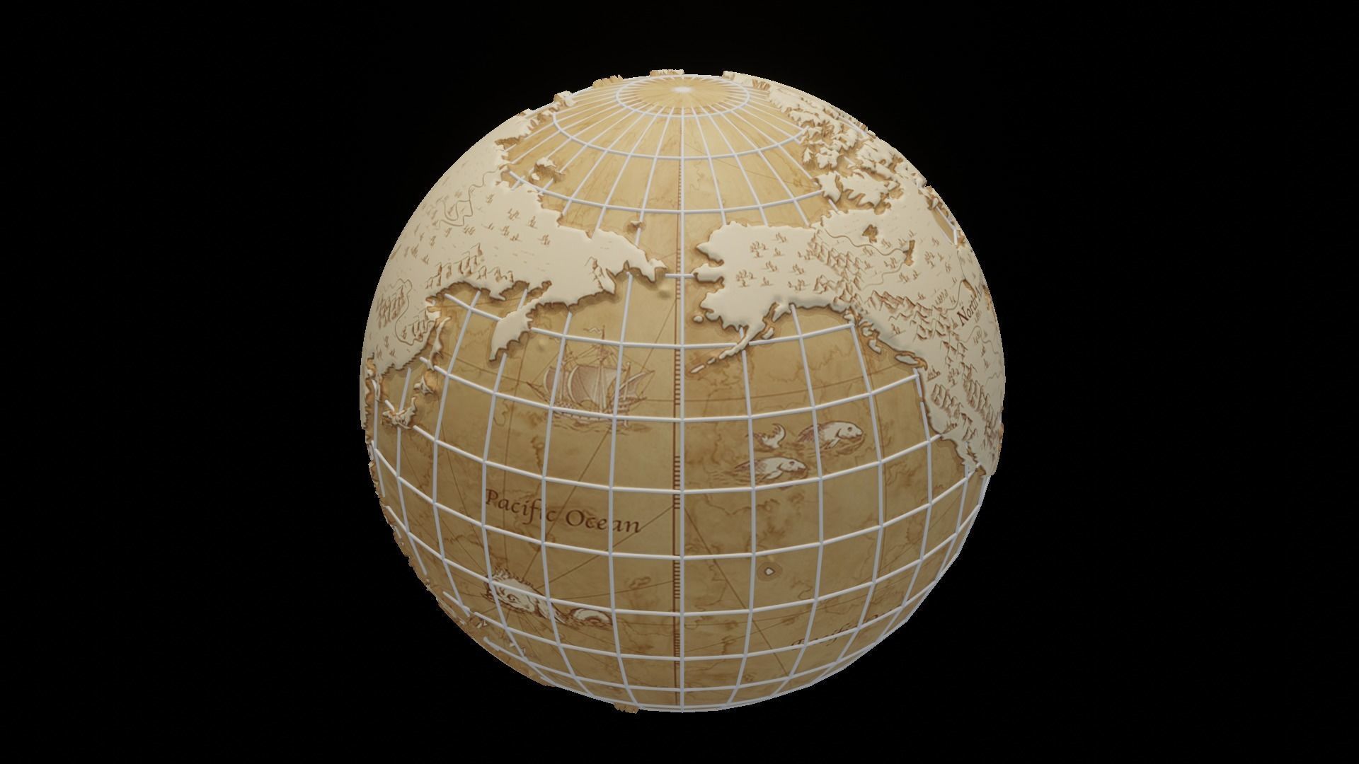 Earth Globe 3d model 3D model_27