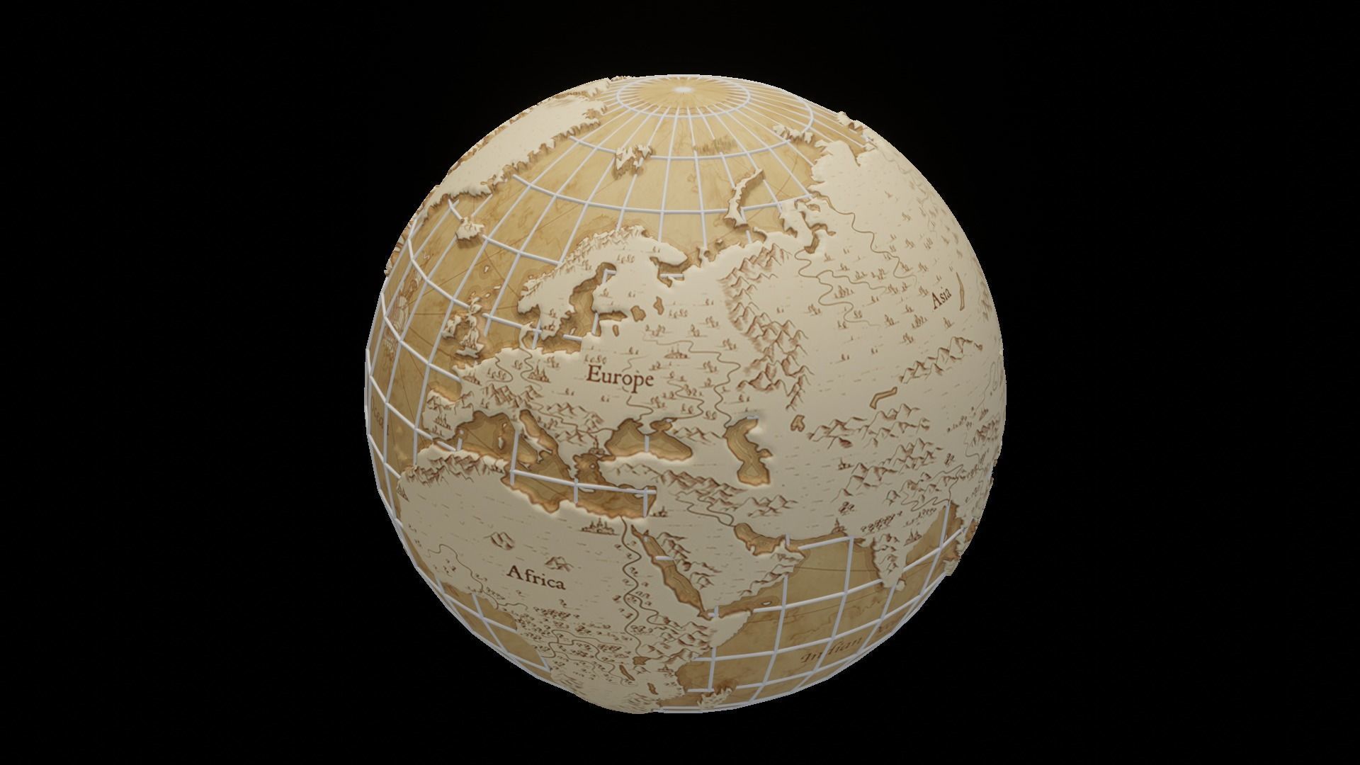 Earth Globe 3d model 3D model_57