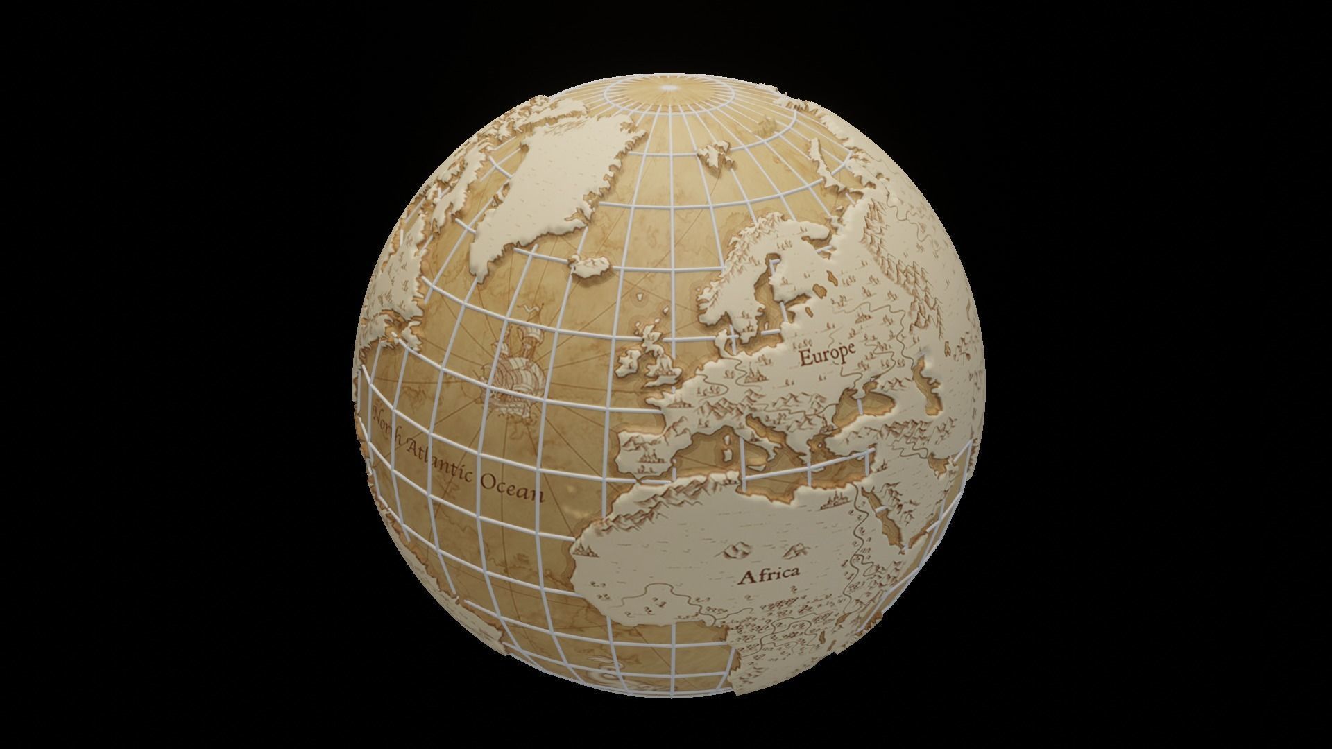 Earth Globe 3d model 3D model_65
