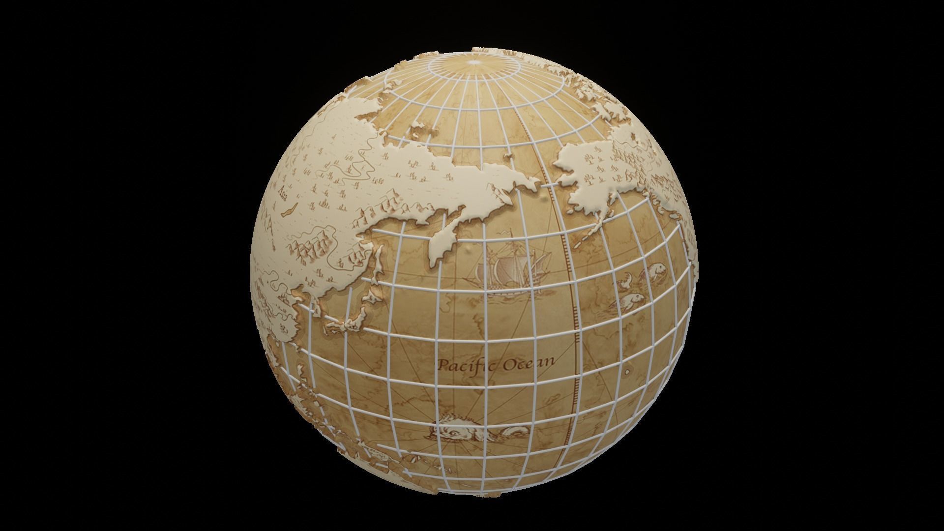 Earth Globe 3d model 3D model_32