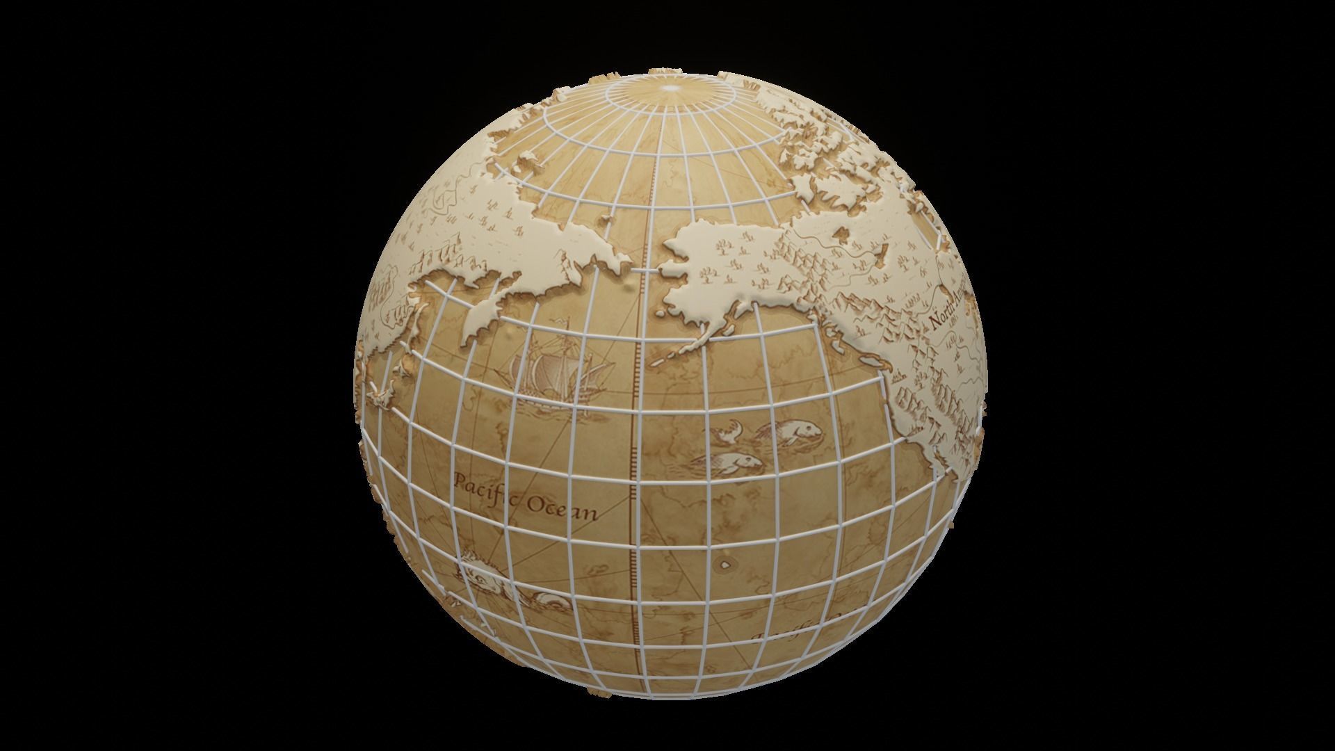 Earth Globe 3d model 3D model_26