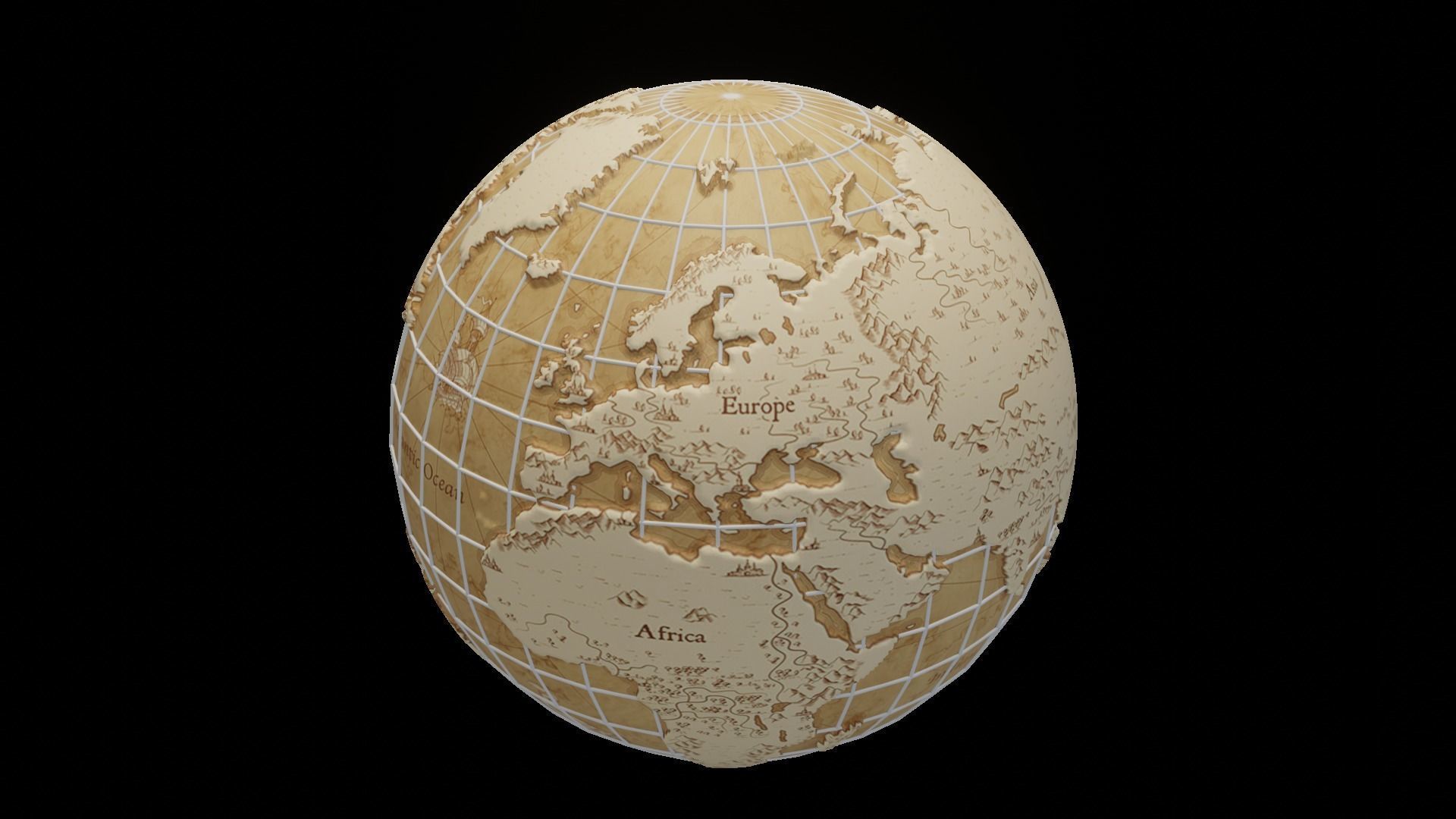 Earth Globe 3d model 3D model_60