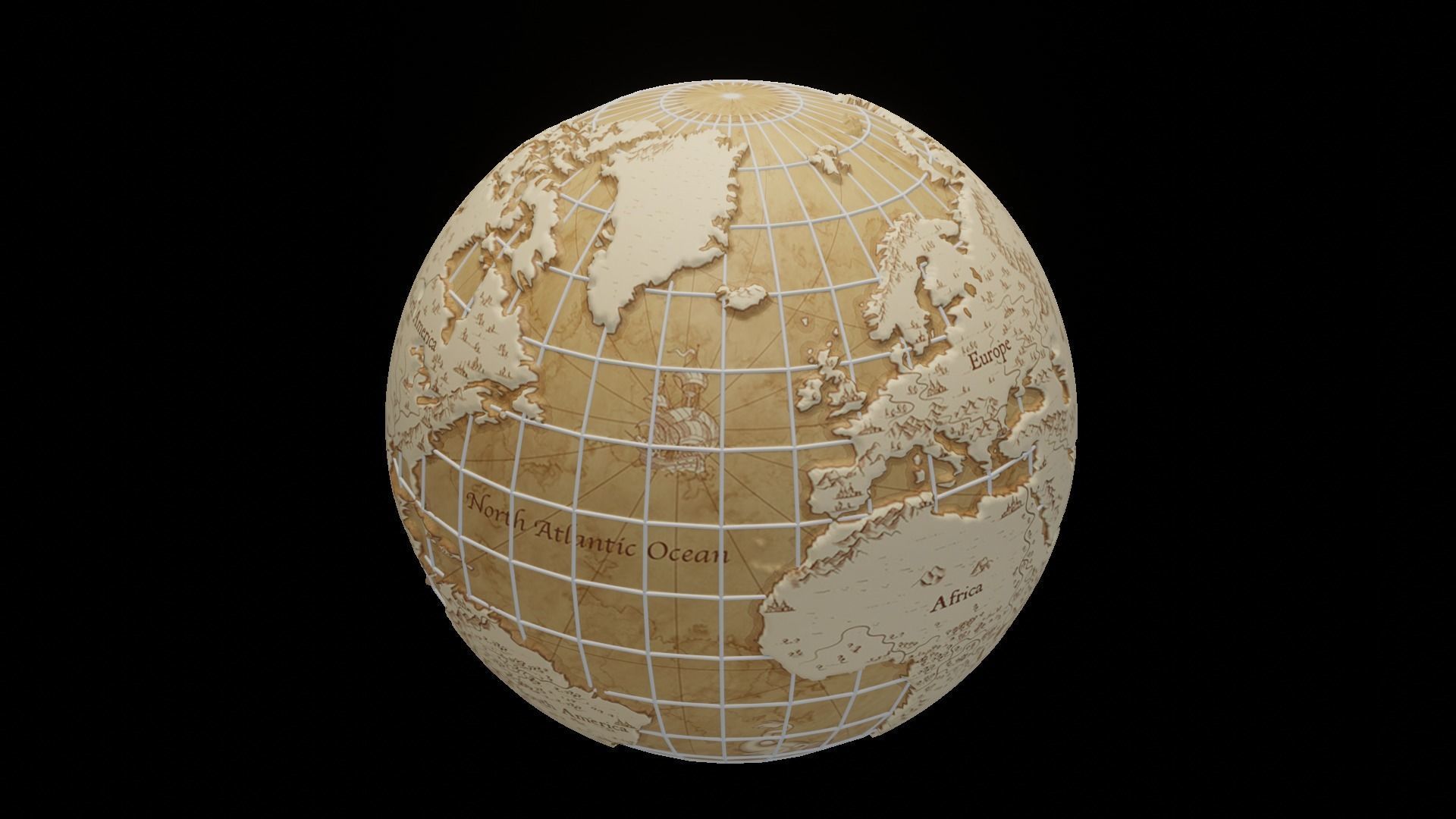 Earth Globe 3d model 3D model_69
