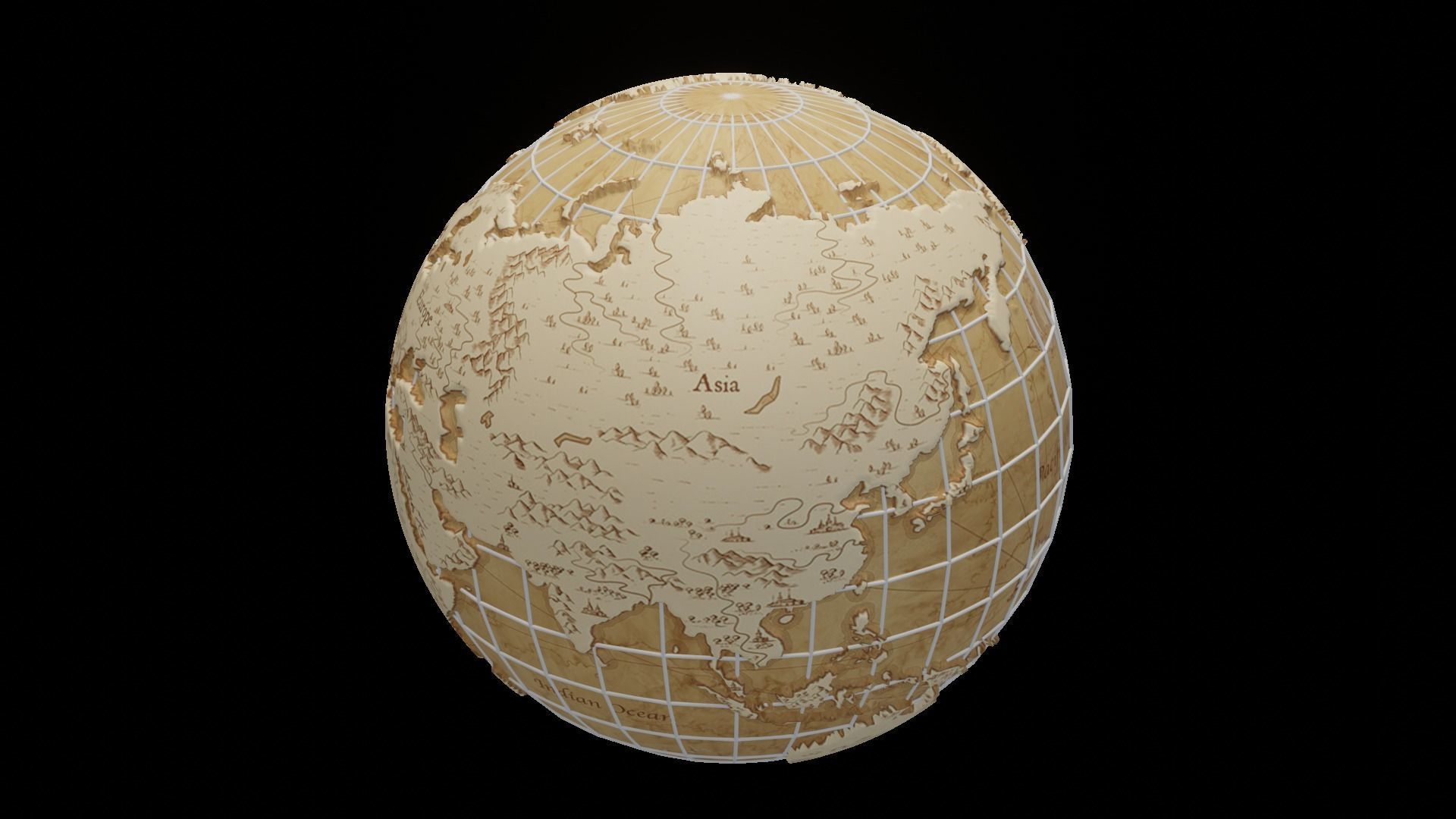 Earth Globe 3d model 3D model_45