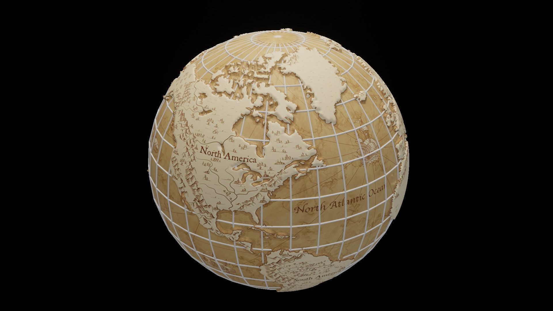 Earth Globe 3d model 3D model_8