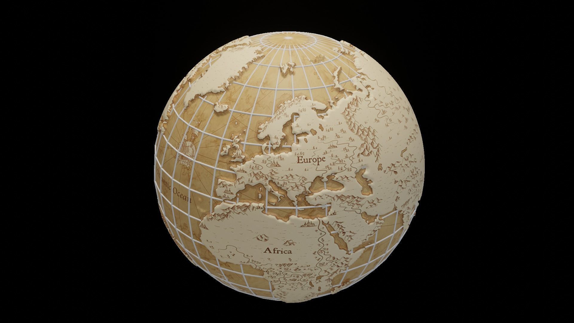 Earth Globe 3d model 3D model_61