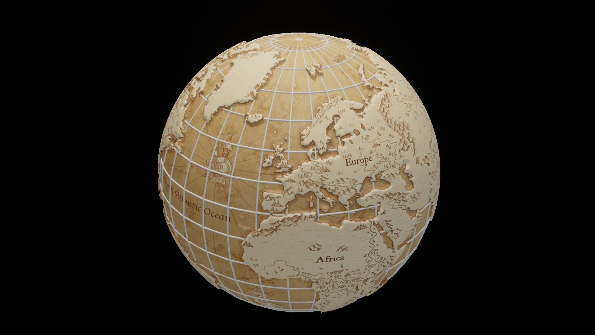 Earth Globe 3d model 3D model_64