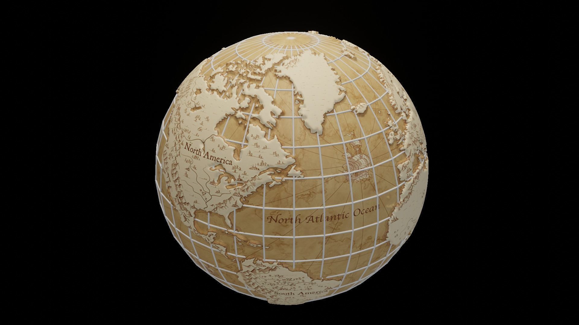 Earth Globe 3d model 3D model_5